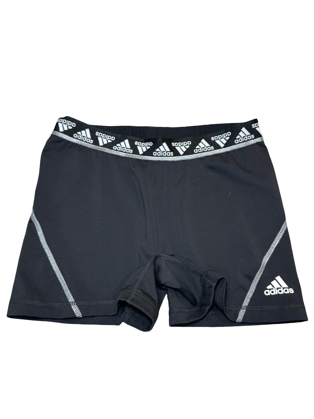 🏃🏻‍♀️♠️ adidas Black Compression Training‎ Shorts with White Logo ♠️🏃🏻‍♀️